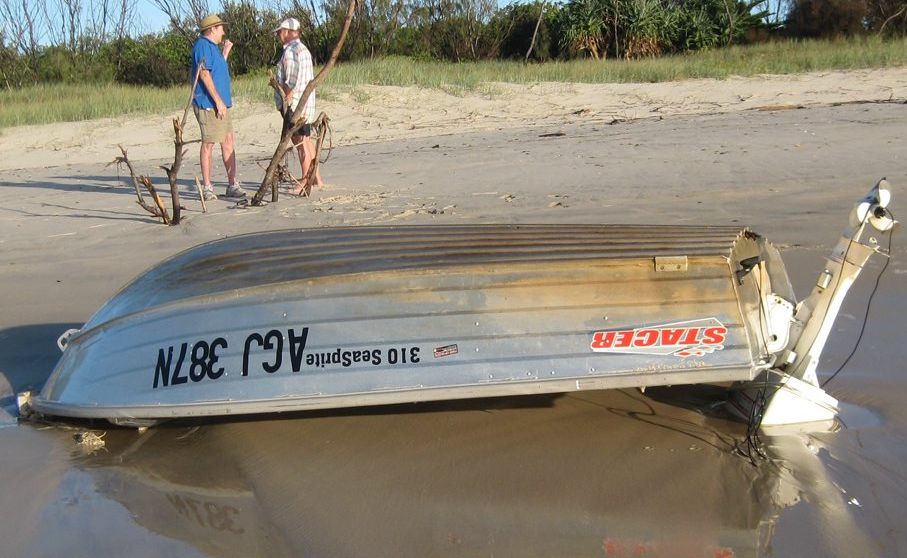The boat that washed up at Pottsville Beach on Thursday morning. The boat that washed up at Pottsville Beach on Thursday morning.